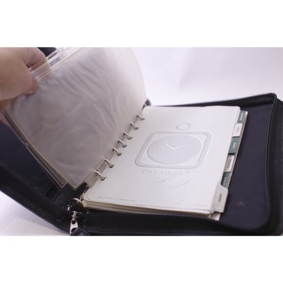 Day Planner, Black, Binder, Zipper Lock, Calendar, Notes, ~ 250729-WH 1335 - Picture 3 of 6